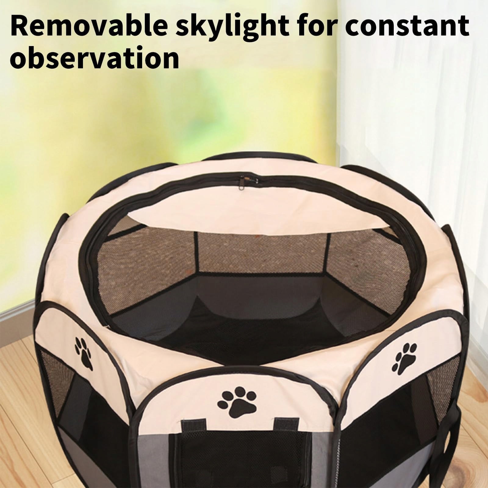 PET PLAYPEN 74X74X43CM FOLDING PORTABLE OUTSIDE INSIDE Kind playpen