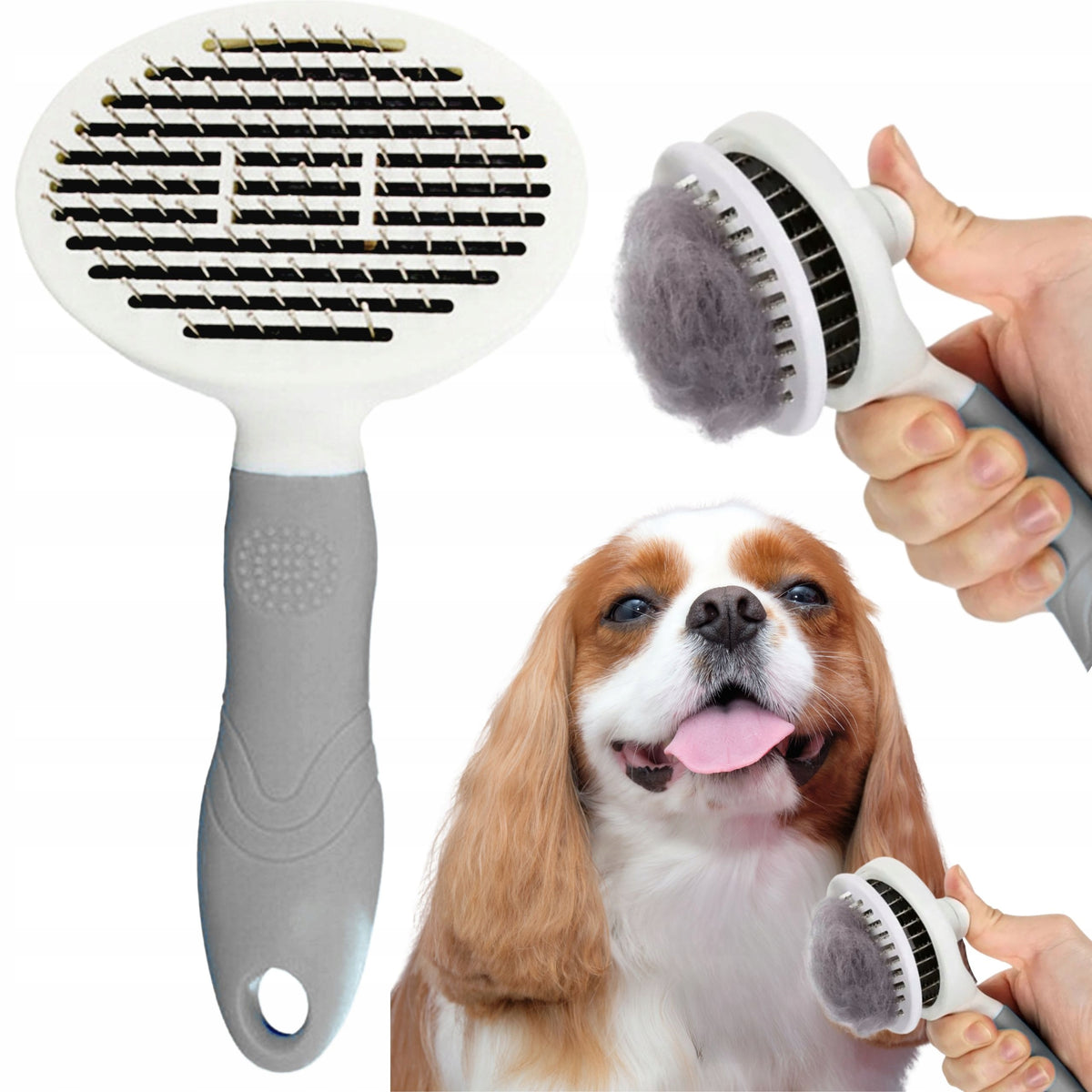 PET SELF-CLEANING BRUSH REMOVES CAT DOG HAIR TRIMMER COMB