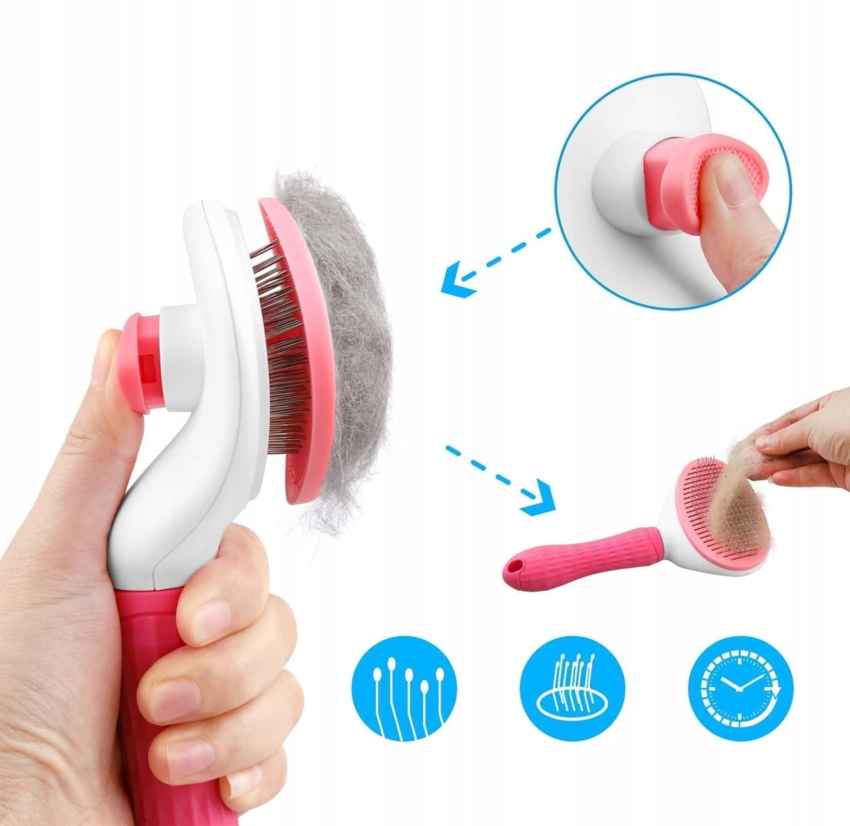 PET SELF-CLEANING BRUSH REMOVES HAIR TRIMMER CAT COMB Manufacturer code TRYMER DO KOŁTUNÓW WŁOSÓW