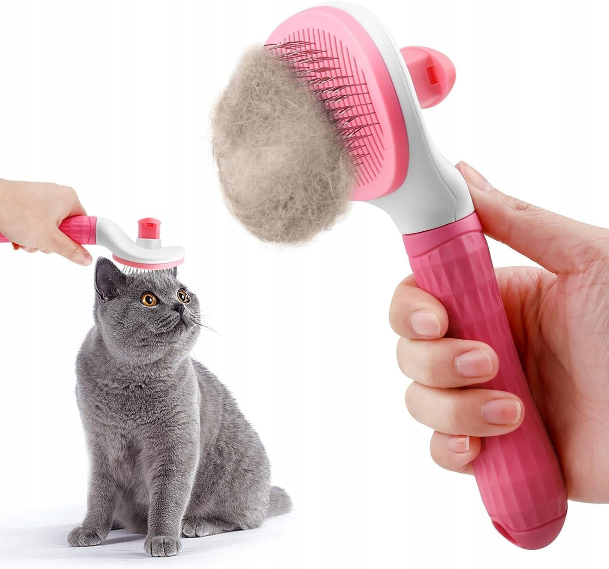 PET SELF-CLEANING BRUSH REMOVES HAIR TRIMMER CAT COMB