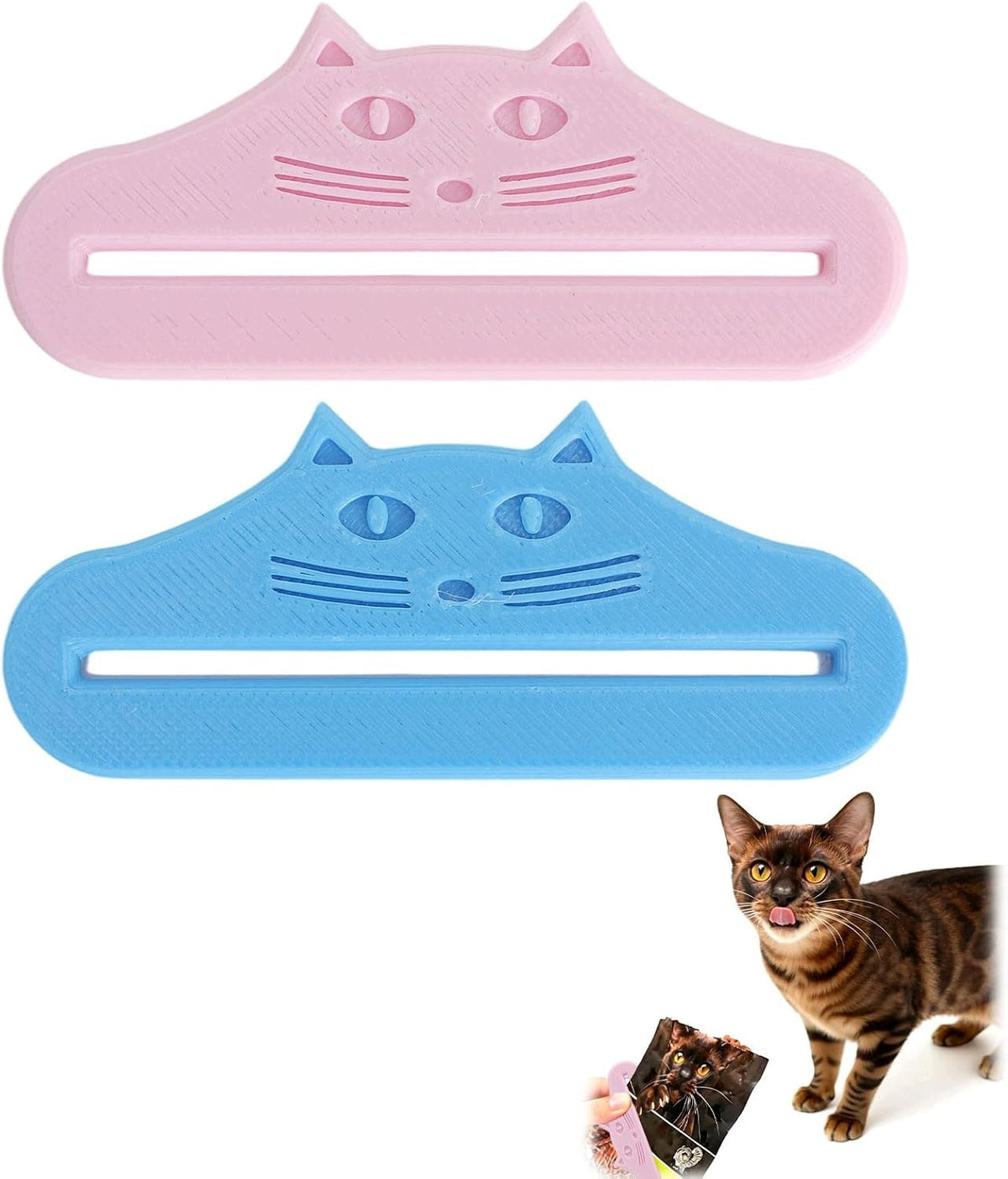 PET SNACK DISPENSER 2 PCS BLUE PINK TRAVEL