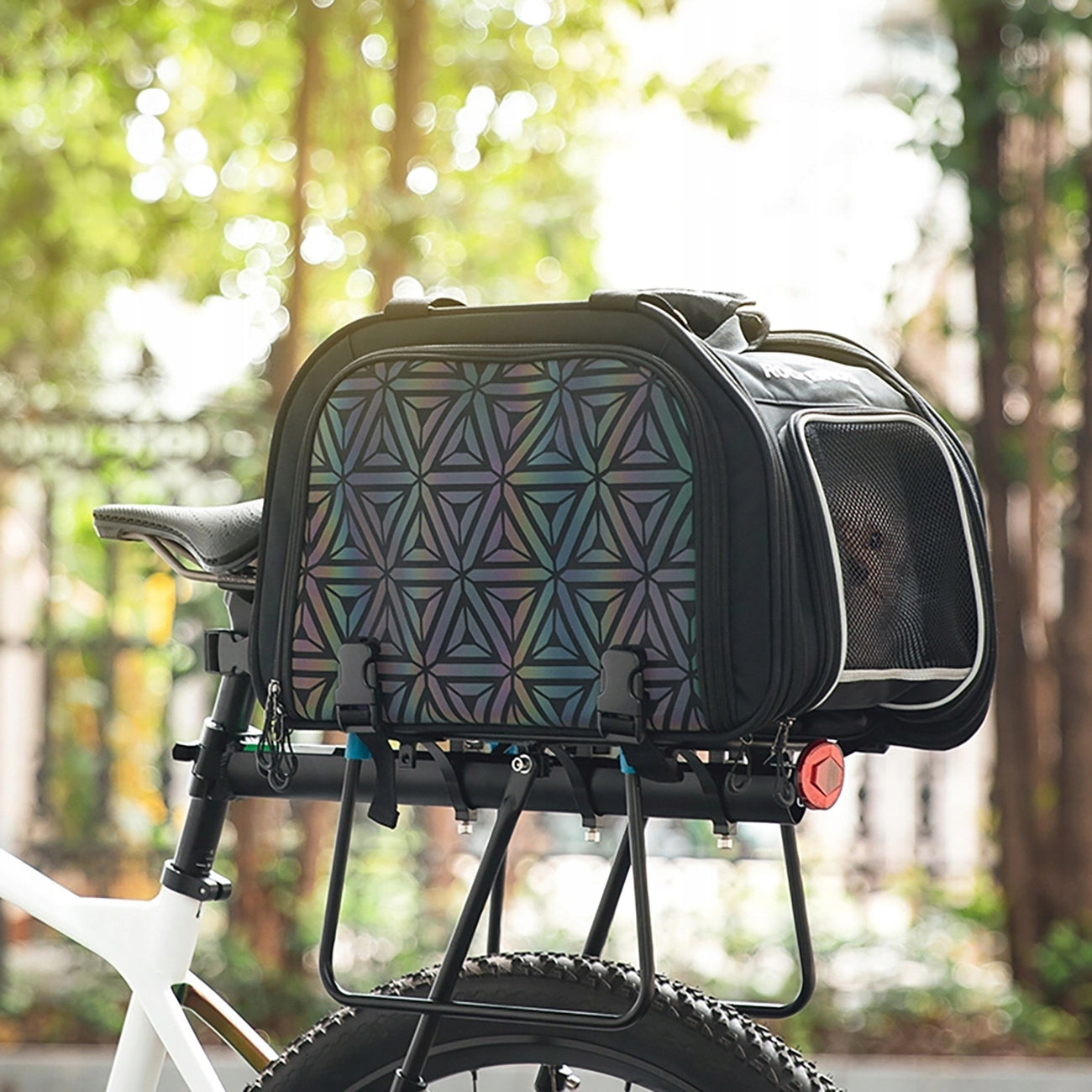 PET TRANSPORT TROBA TRAVEL BIKE BAG 25L BLACK ROCKBROS Product height 23.5 cm
