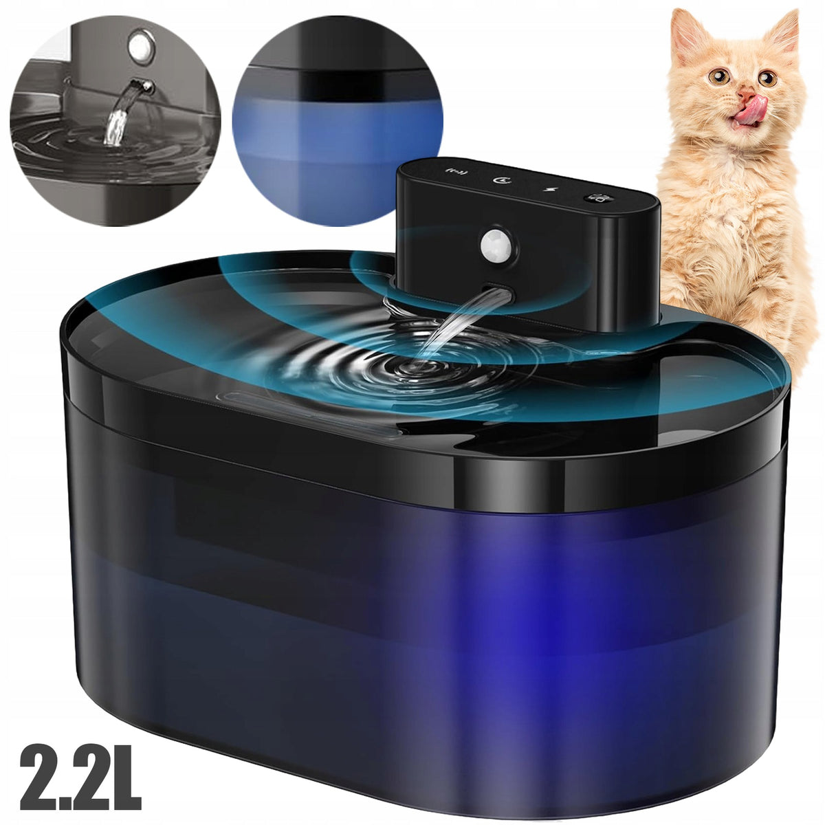PET WATER DISPENSER FOUNTAIN POIDLO WITH FILTRATION 4 LAYERS SENSOR