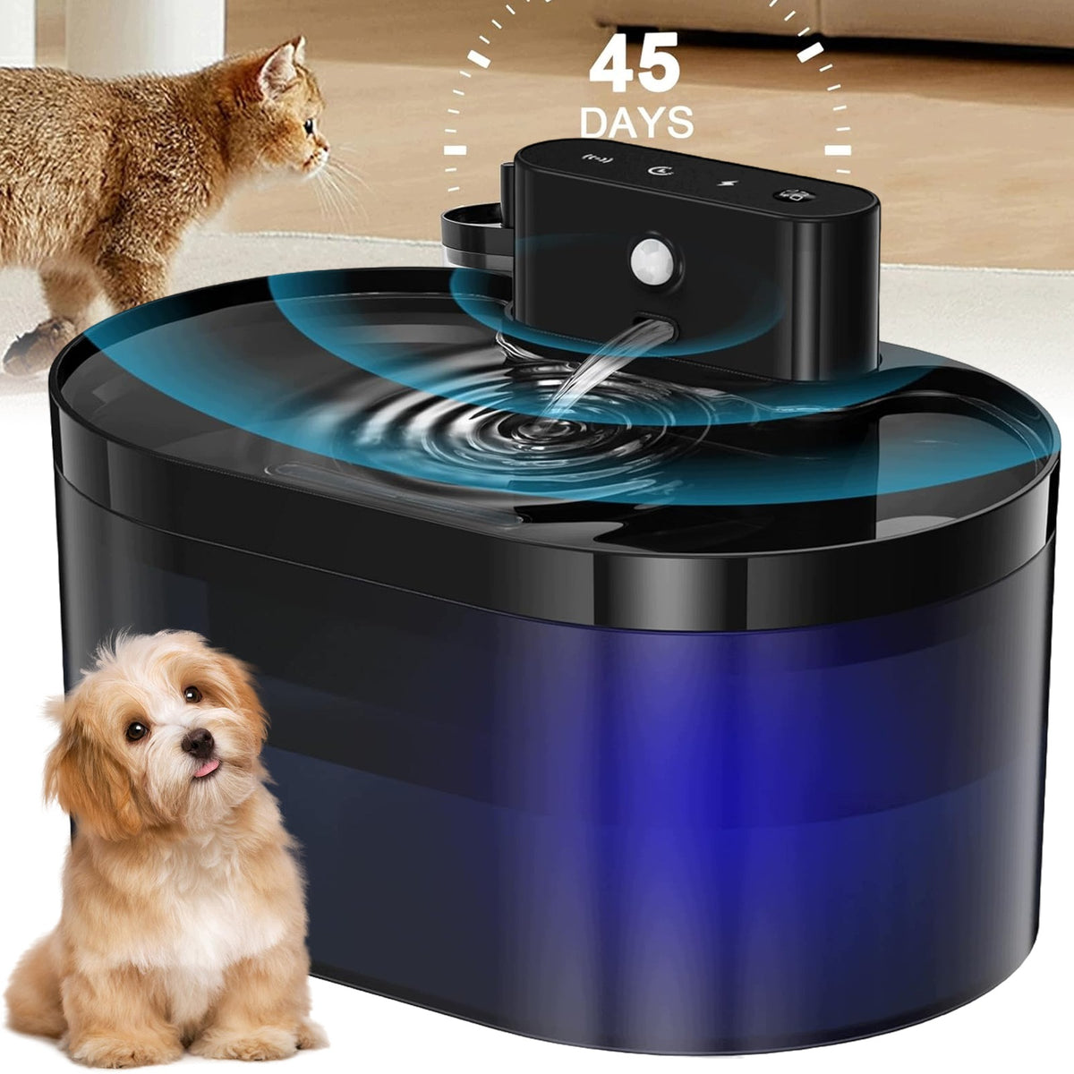 PET WATER DISPENSER WIRELESS POIDLO CAT MOTION SENSOR 2,2L