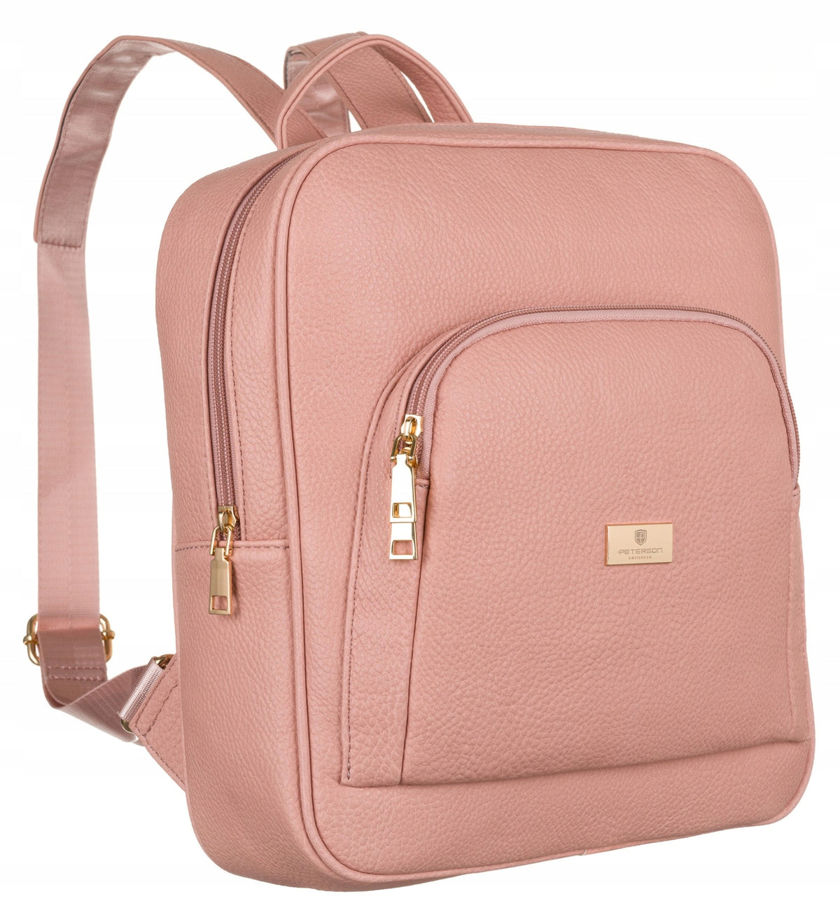 PETERSON fashionable women's backpack one-chamber roomy zip-up