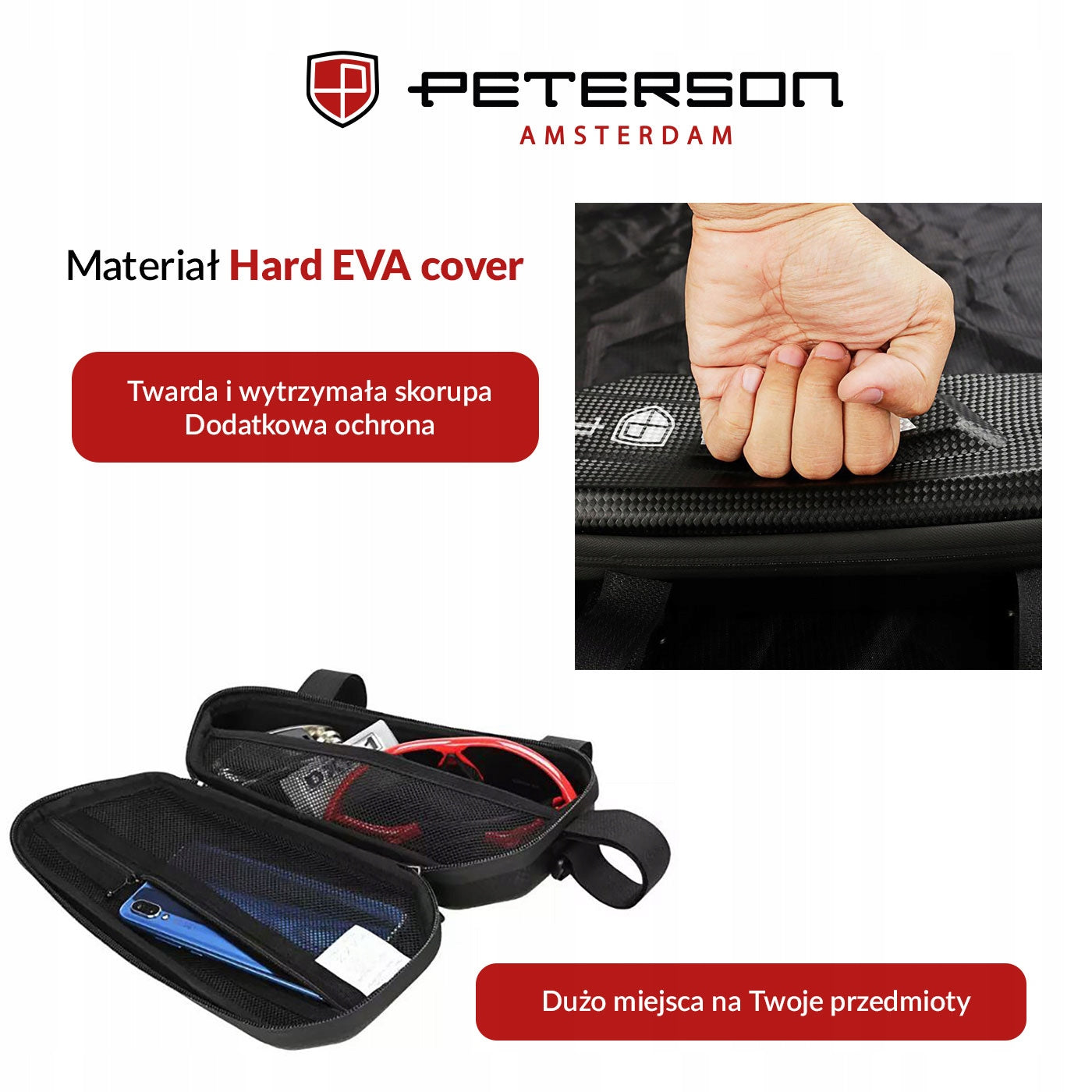 PETERSON pannier bicycle bag under frame waterproof carbon Manufacturer code PTN 302-EVA BLACK
