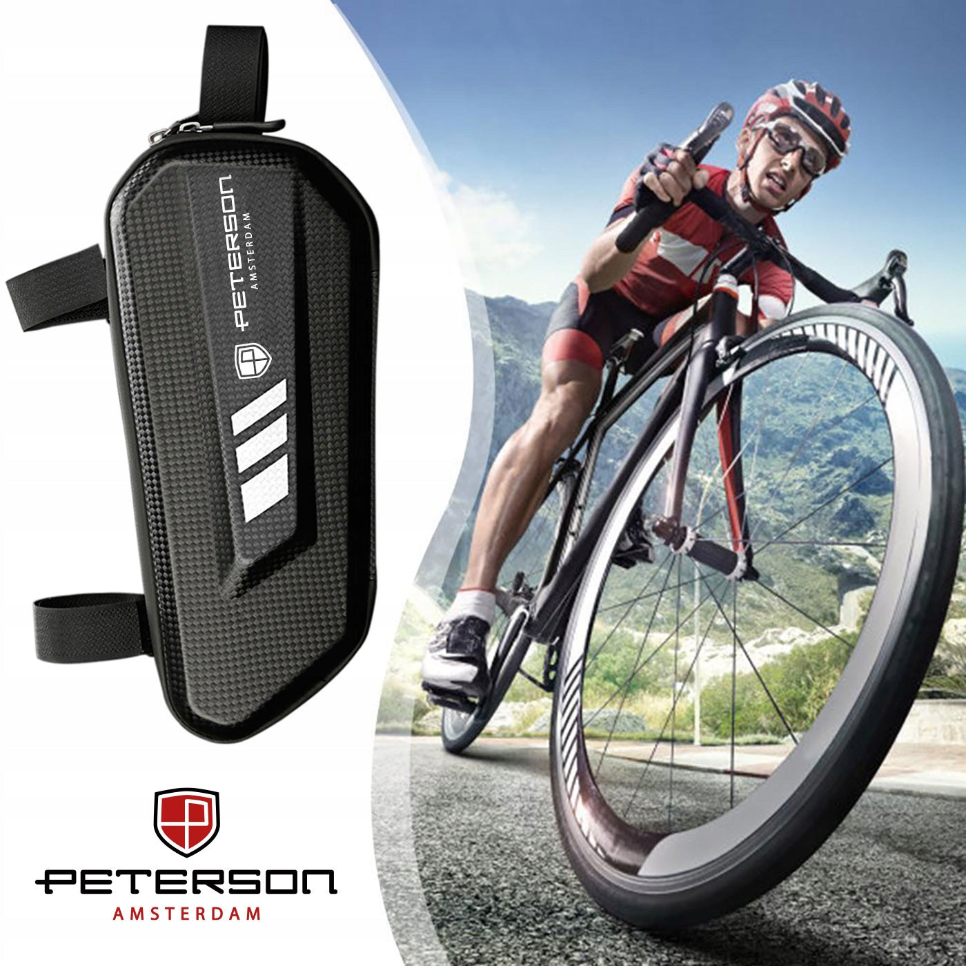 PETERSON pannier bicycle bag under frame waterproof carbon Packaging status original
