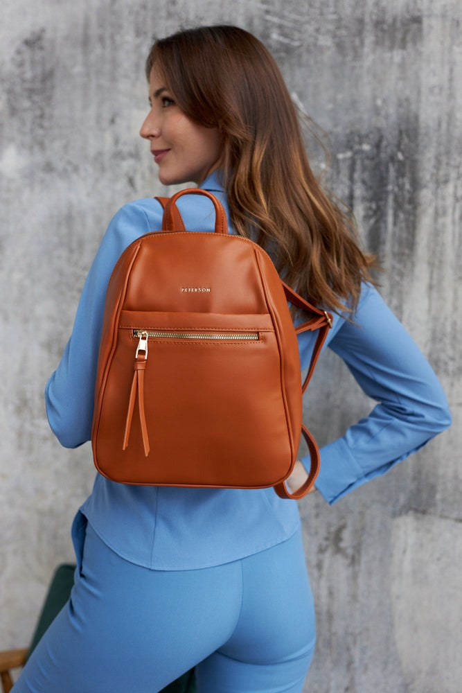 PETERSON small women's backpack for school to work comfortable roomy fashionable beautiful Packaging status original