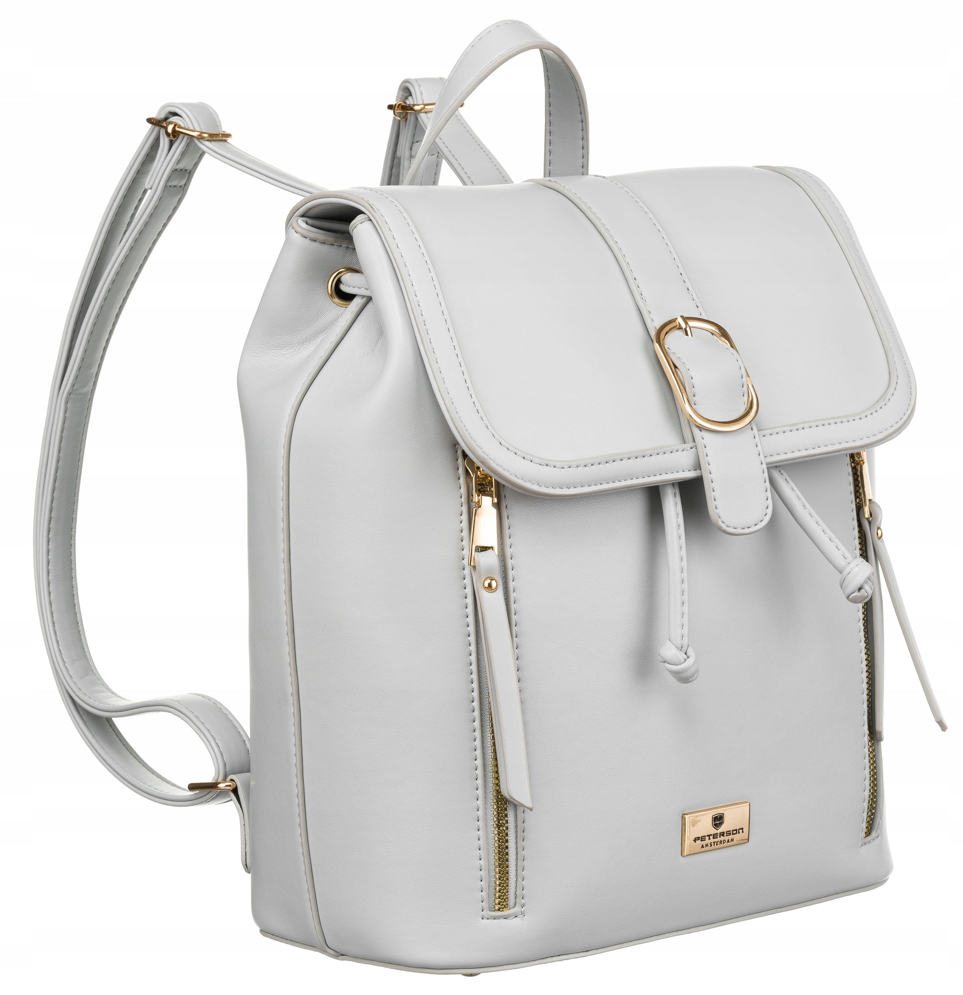 PETERSON women's urban roomy backpack with zip pockets fashionable