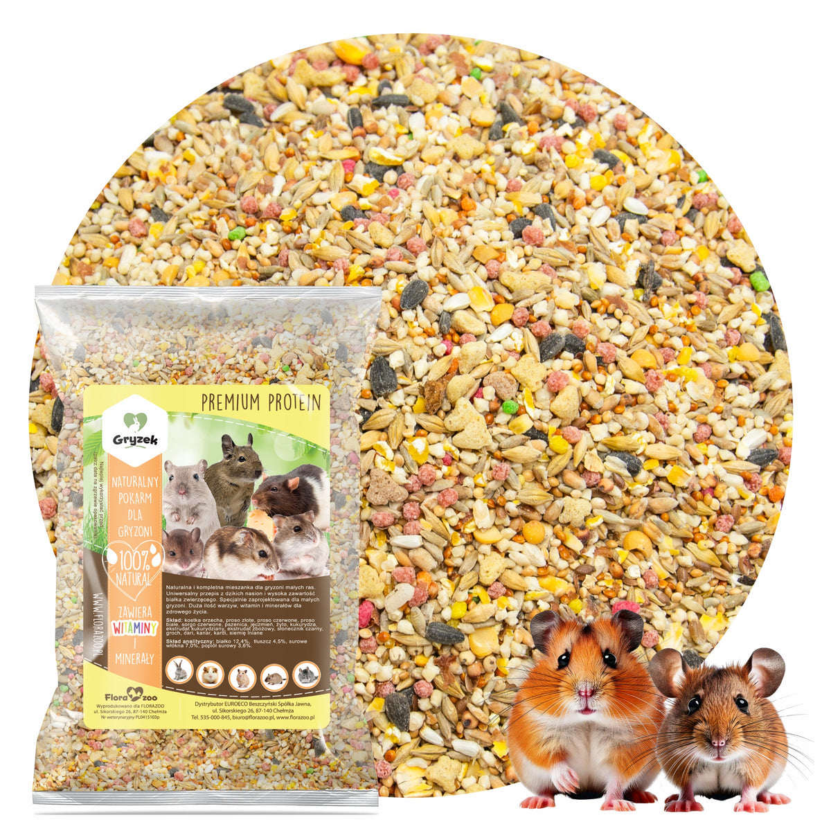 PETITE FOOD NATURAL FOOD FOR SMALL RODENT HAMSTER MOUSE RAT 1KG