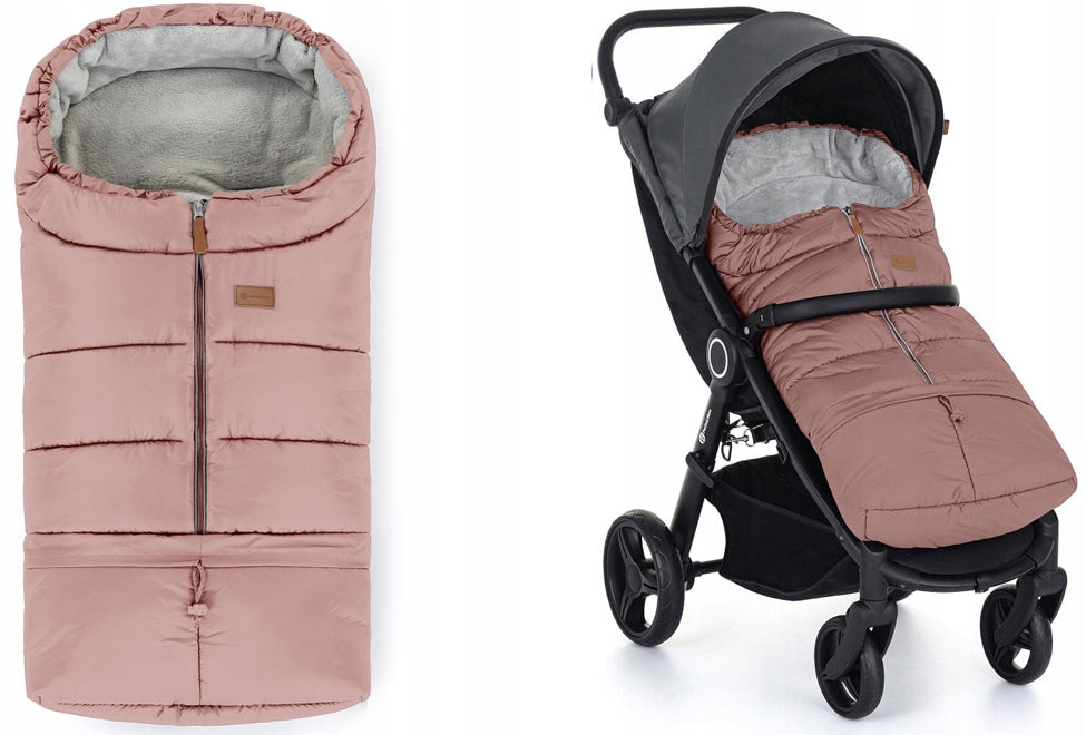 PETITE&MARS Winter sleeping bag Jibot 3 in 1 PLUS Gloves SET Dusty Pink Length 110 cm