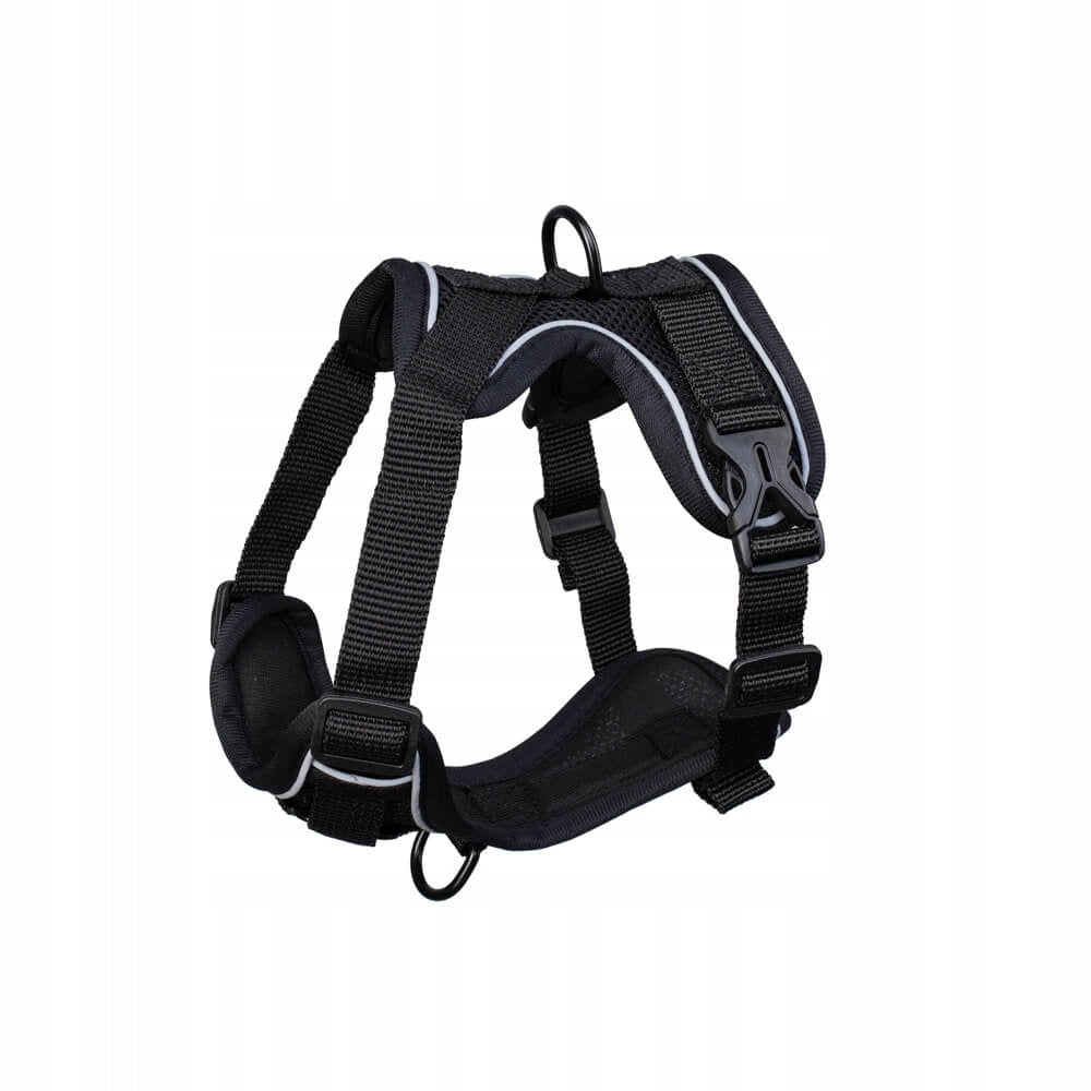 PETNOVA DOG AND CAT HARNESS BREATHABLE PRESSURE-FREE BLACK SIZE L
