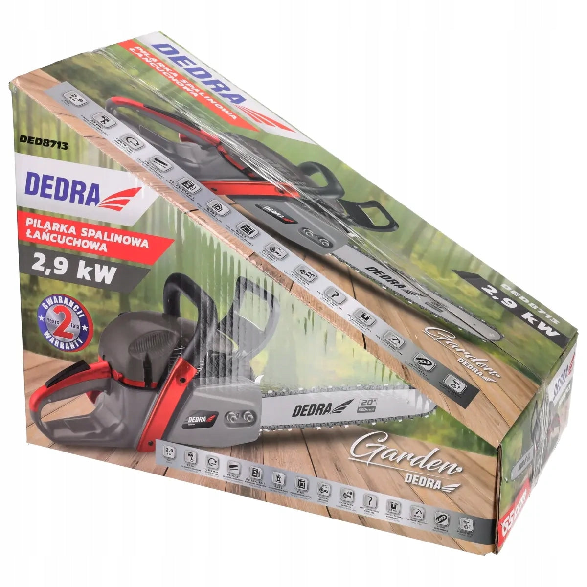 PETROL CHAIN SAW 50CM 2.9KW DED8713 DEDRA EAN (GTIN) 5902628871305