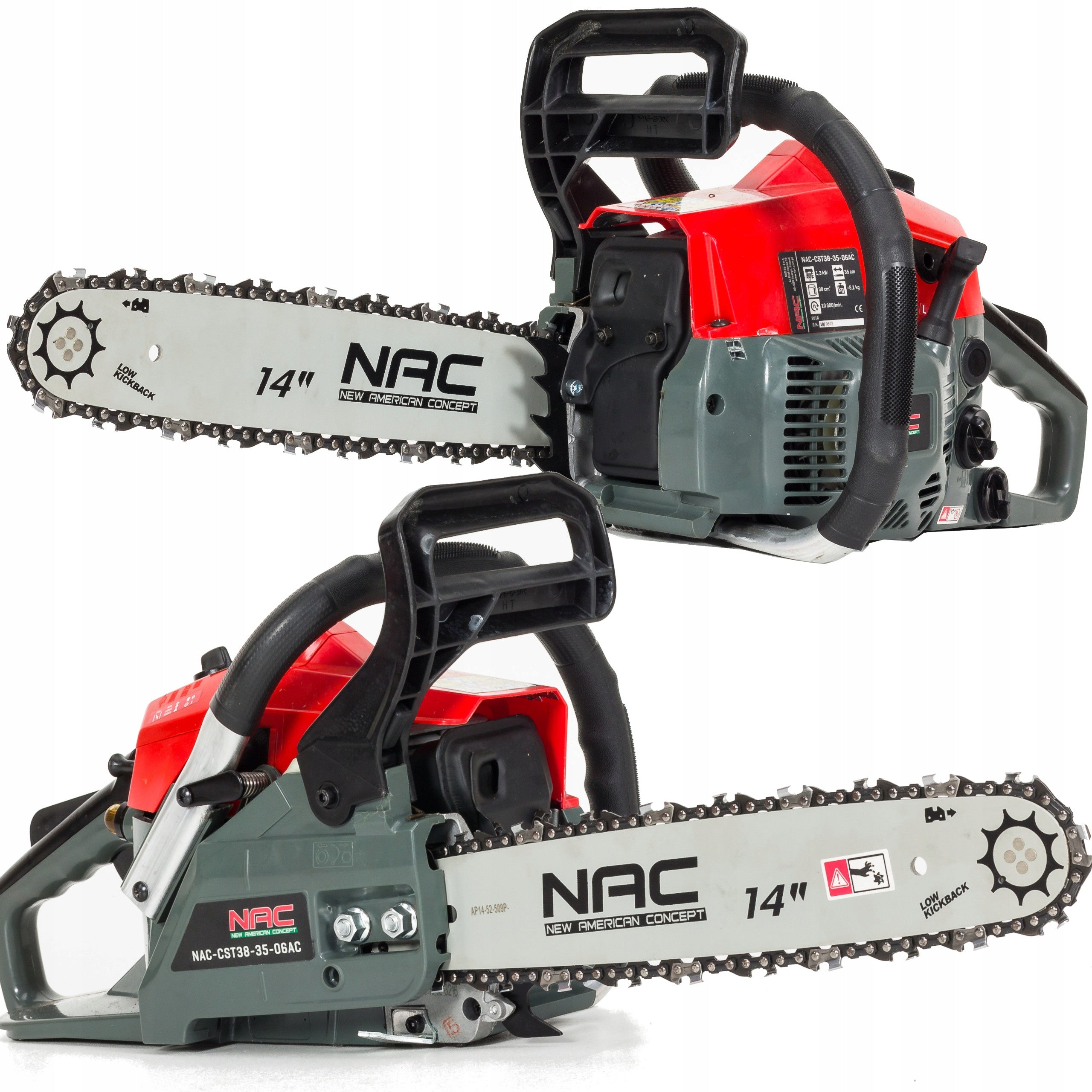 PETROL CHAIN SAW FOR WOOD NAC 35 cm 38 cm3 1.77 HP 19 m/s
