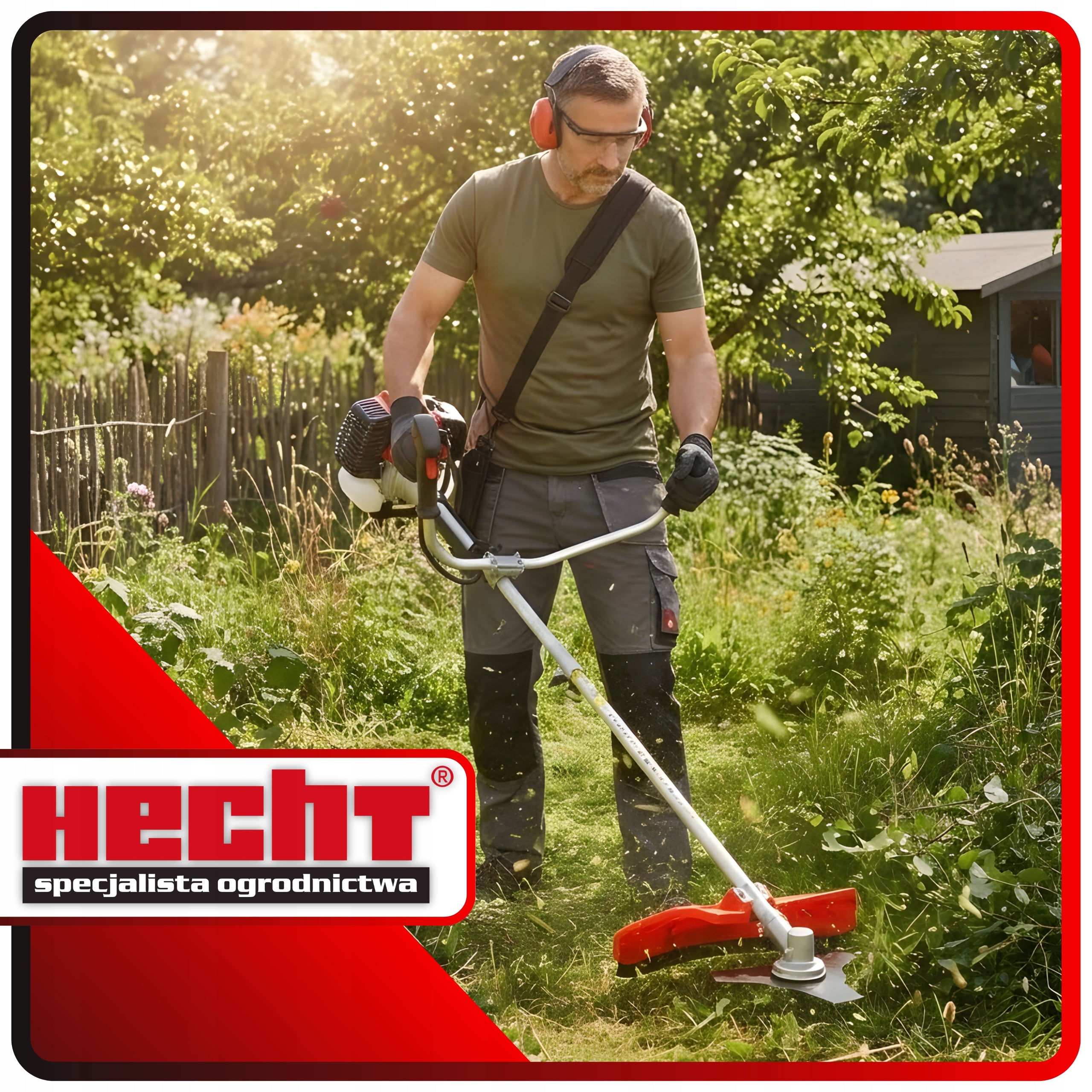 PETROL GRASS TRIMMER HECHT 142 BTS 2KM DISC HEAD HARNESS Manufacturer code HECHT 142 BTS