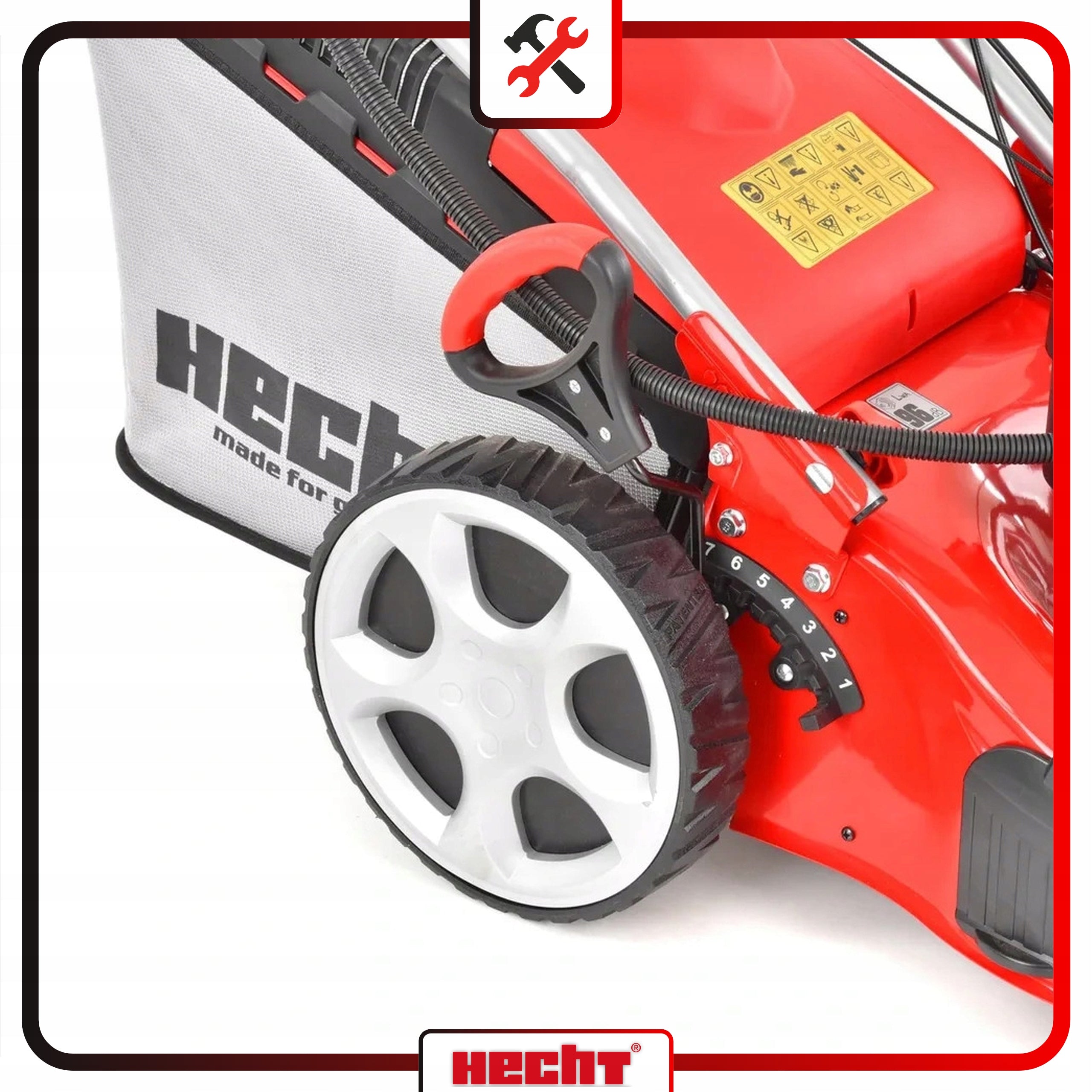 PETROL MOWER DRIVE MULCHING BASKET 50L STARTER 43CM HECHT543SWE Brand Hecht