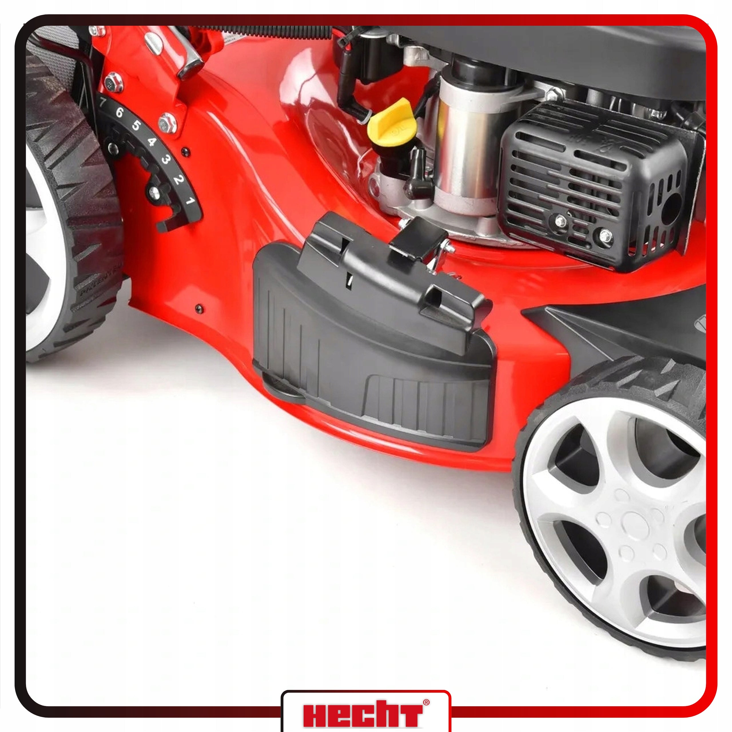 PETROL MOWER DRIVE MULCHING BASKET 50L STARTER 43CM HECHT543SWE Mowing width 43 cm
