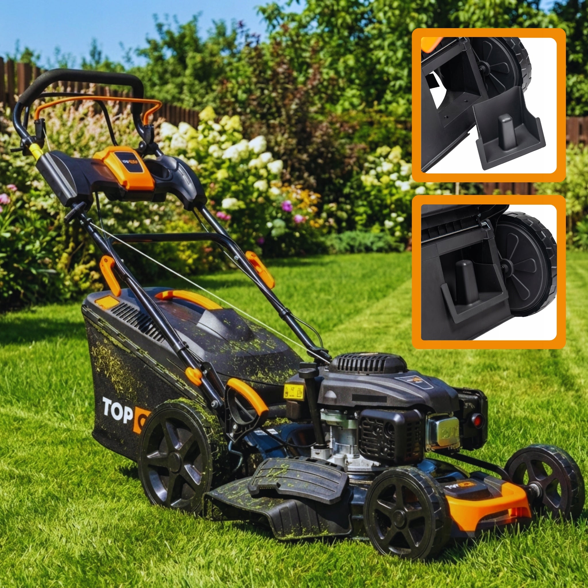 PETROL MOWER DRIVE WITH STARTER ENGINE LONCIN 196CC 51CM 60L 5,4KM Engine displacement 196 cm³
