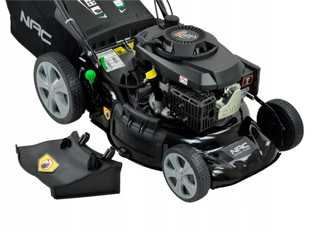 PETROL MOWER NAC DRIVE 46 CM START ELECTRIC GRINDING SIDE ERUPTION Manufacturer code 40267