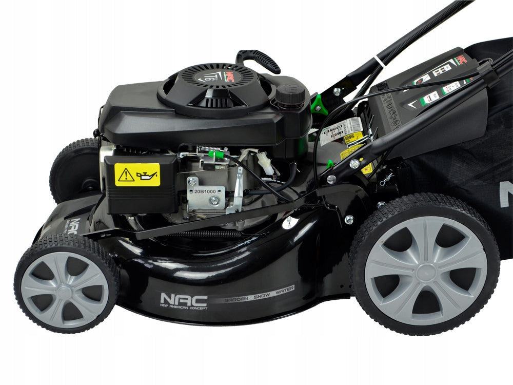PETROL MOWER NAC DRIVE 46 CM START ELECTRIC GRINDING SIDE ERUPTION Model 40267