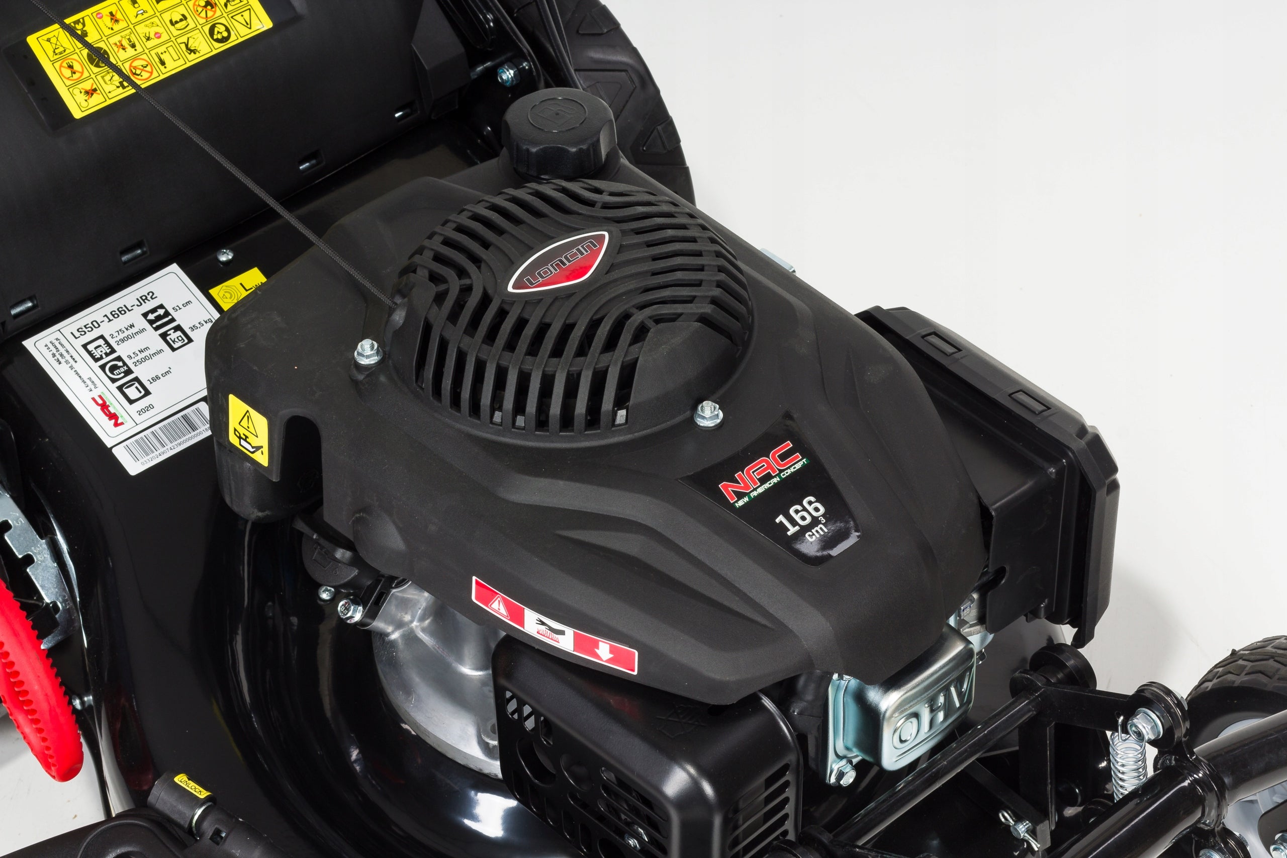 PETROL MOWER NAC LS50-166L-JR2 SWIVEL WHEELS Product weight with unit packaging 39 kg