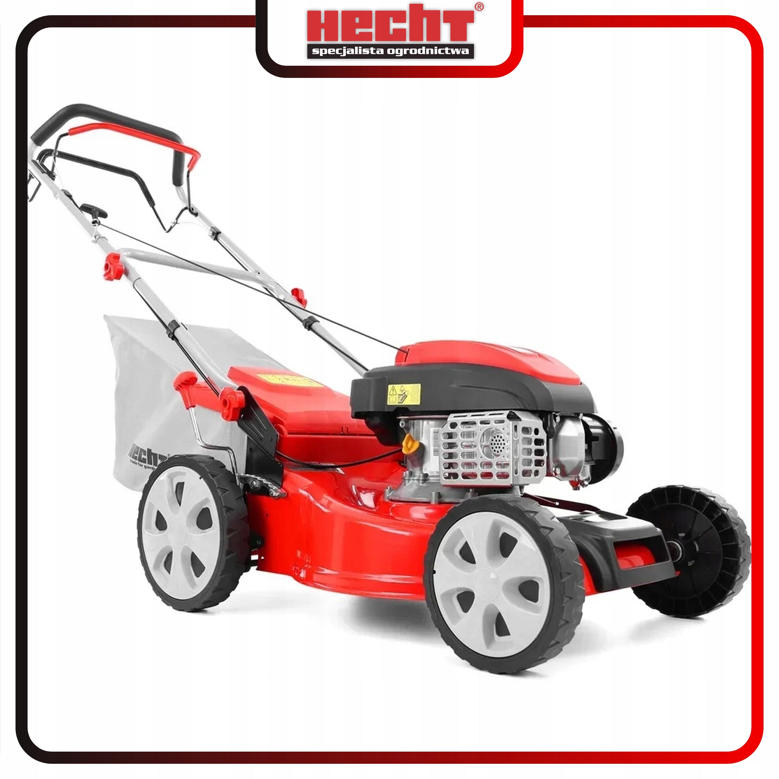 PETROL MOWER STRONG HECHT 54666 SX POWER 3 KM 46CM DRIVE BASKET 55L Brand Hecht