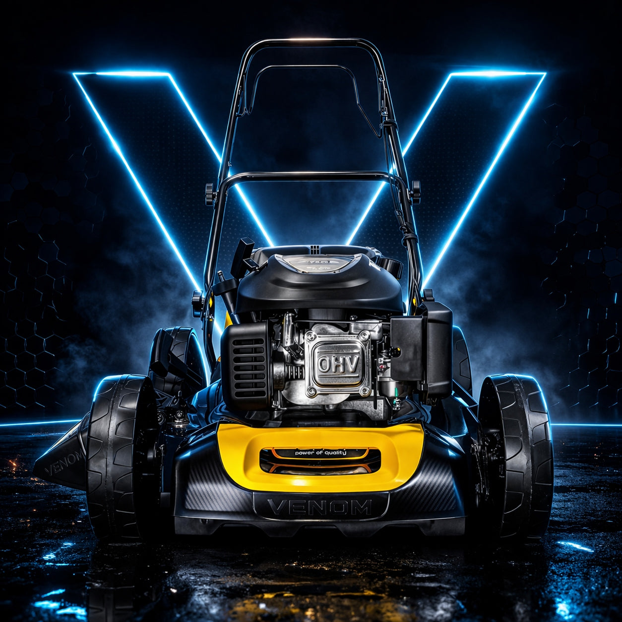 PETROL MOWER VENOM WITH DRIVE 51CM ENGINE STIGA 166CC HIGH GRASS PRO Brand Venom