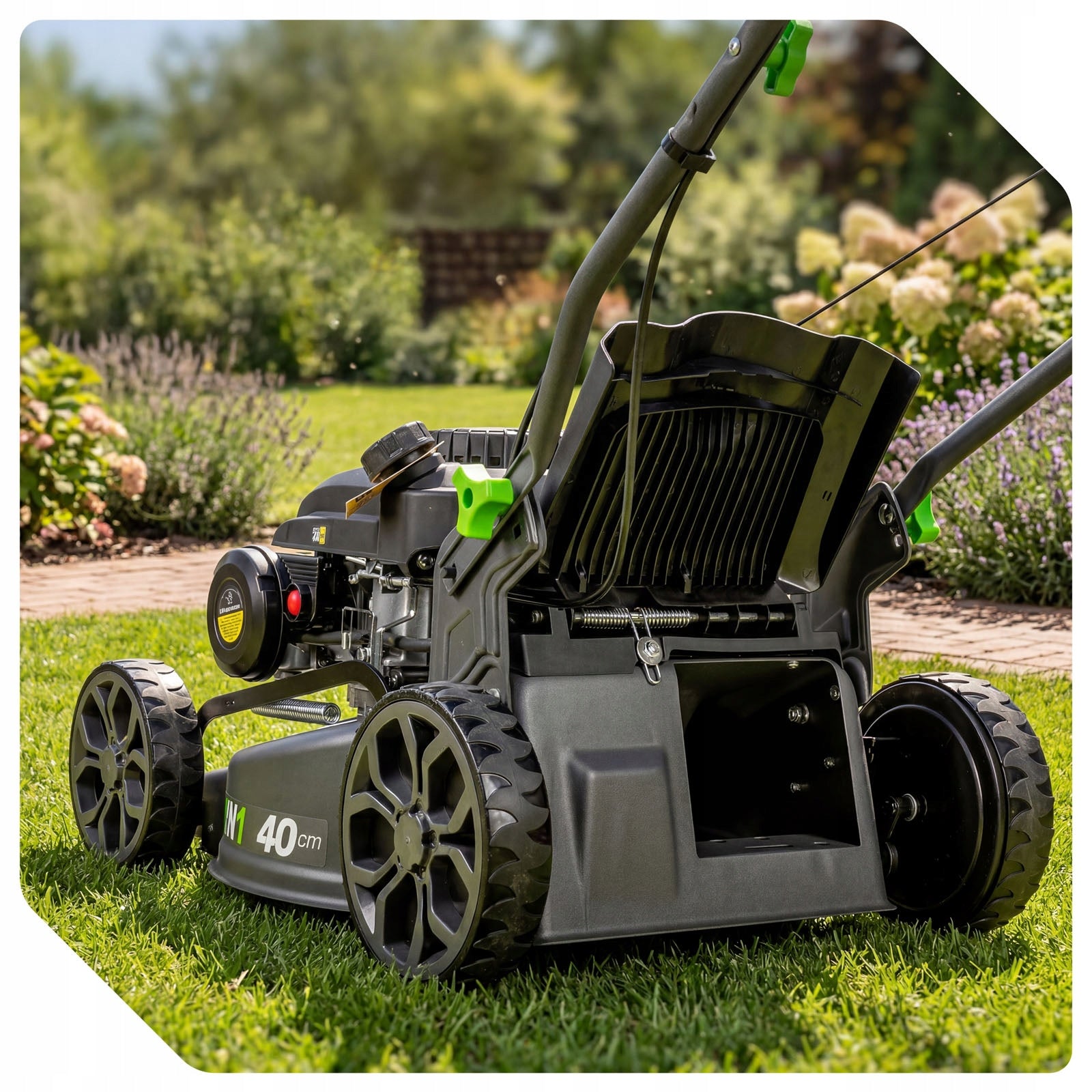 PETROL MOWER WITH GRASS DRIVE POWERFUL ENGINE OHV LIGHT DRIVE + OIL Manufacturer code W09103