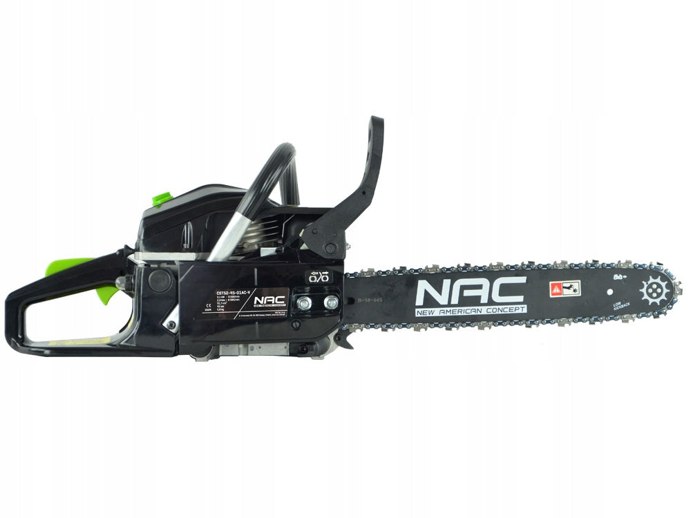 PETROL SAW NAC 2.85 KM CAPACITY 51,7 CC GUIDE 45 CM LIGHT STRONG Guide manufacturer NAC