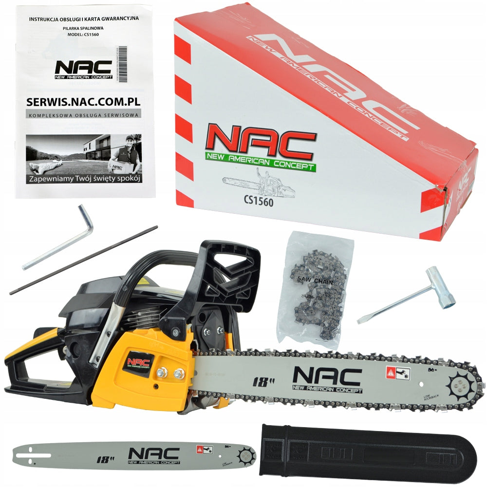 PETROL SAW NAC POWER 2.85 KM GUIDE 45 CM STRONG 51.7 CC