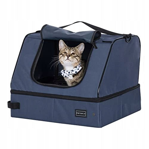 PETSFIT FOLDABLE CAT TRAVEL LITTER BOX WITH LID PORTABLE WATERPROOF Packaging status original