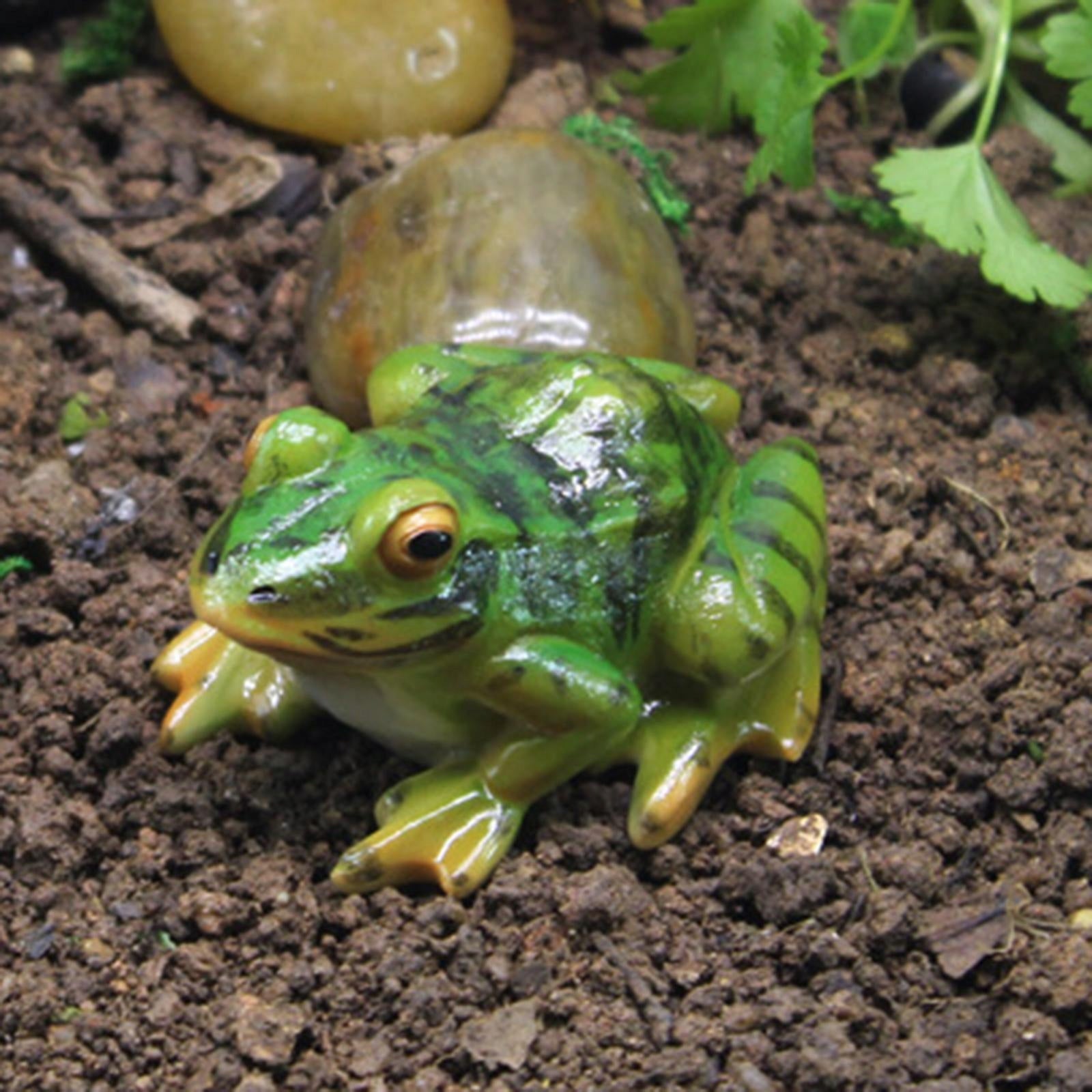 PETSOLA Garden Ornaments Animals Simulation Frog Decor for Home Outdoor Kind other