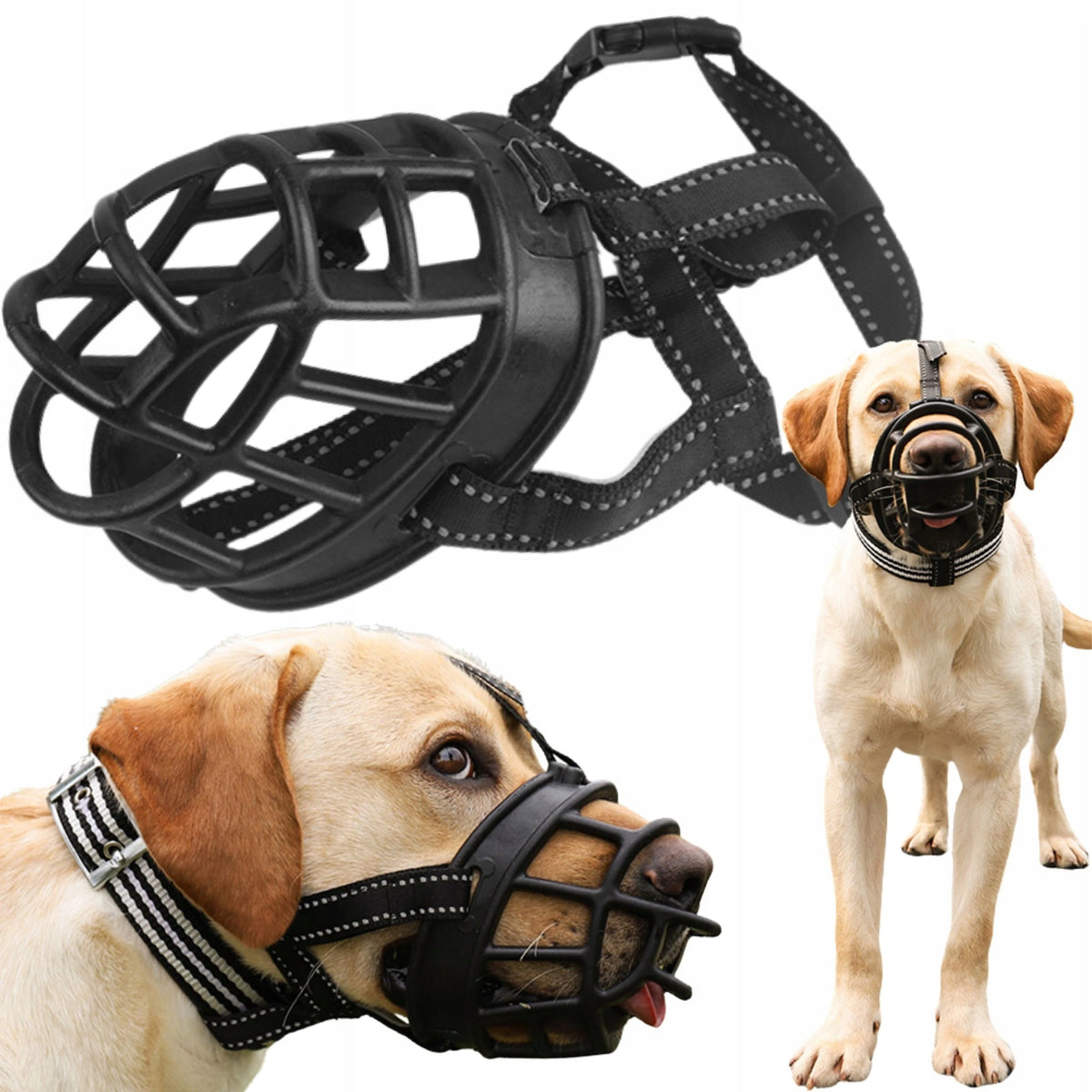 PETSTORY physiological muzzle for DOGS XL rubber SAFETY strong