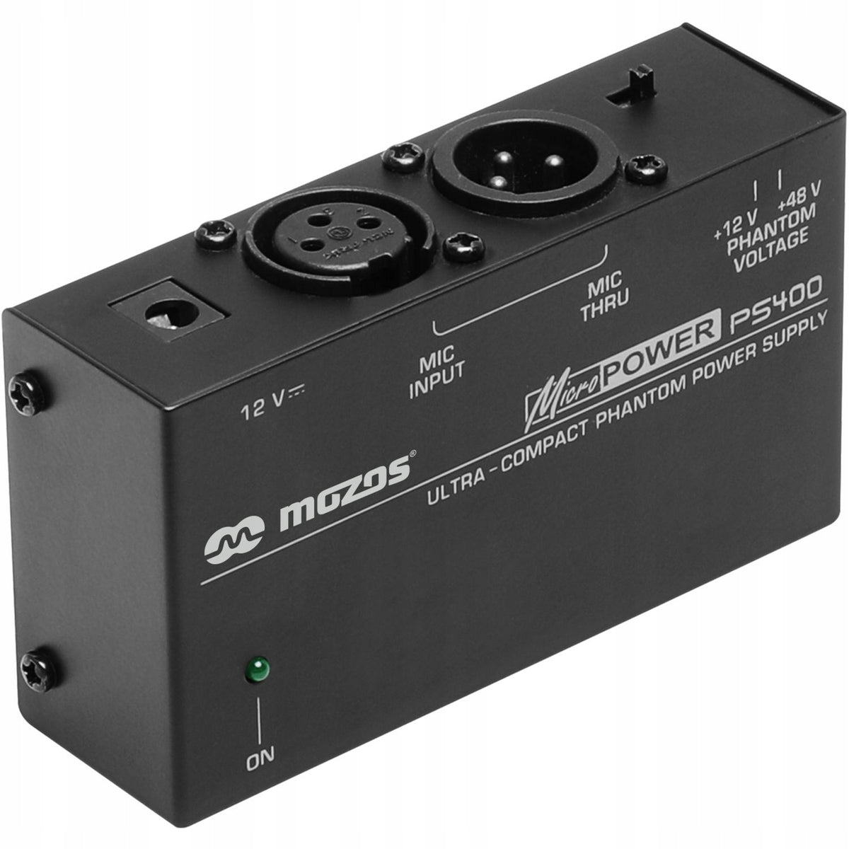 PHANTOM POWER SUPPLY FOR CONDENSER MICROPHONES +48V +12V ADJUSTABLE MOZOS