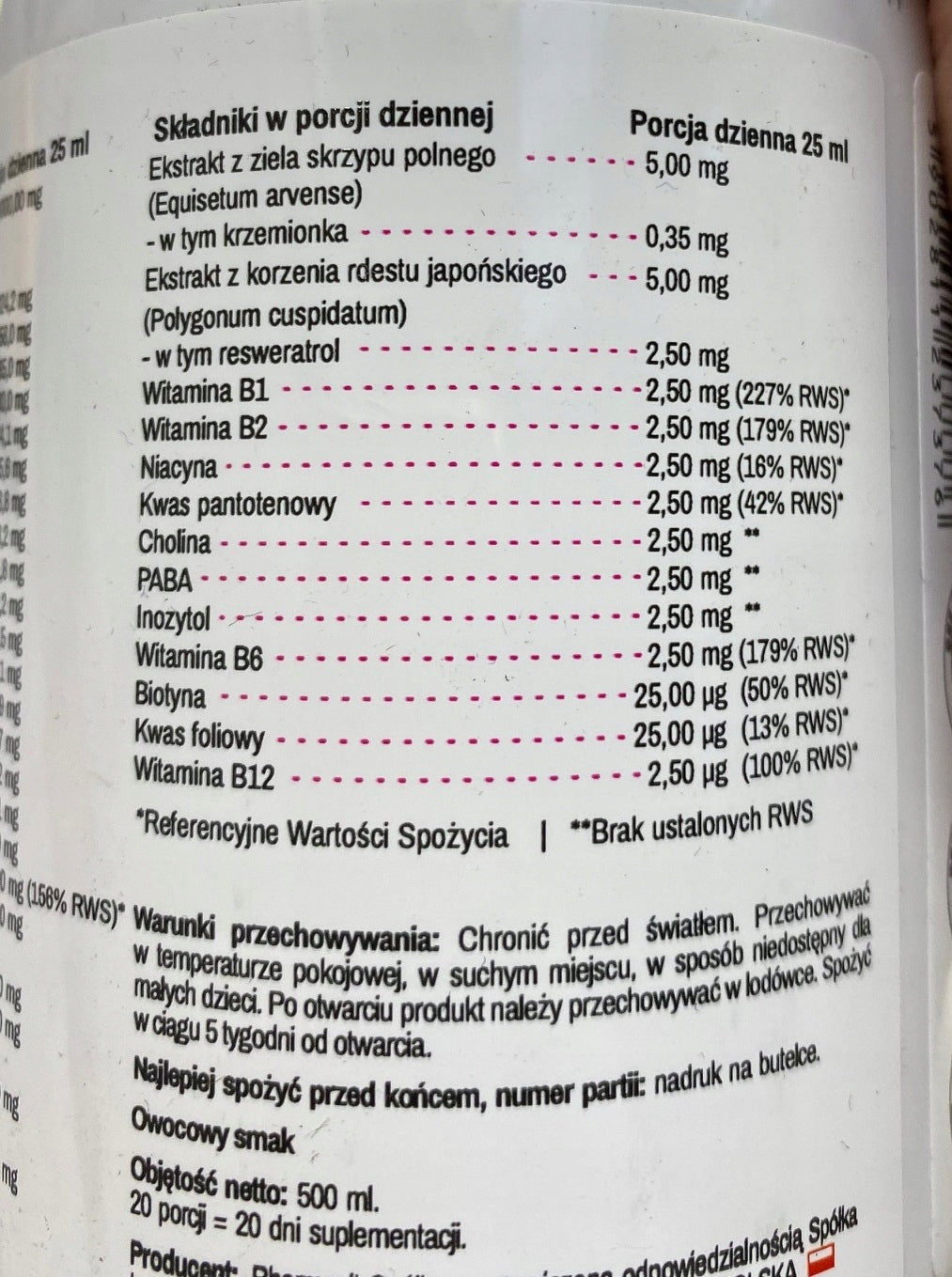 PHARMOVIT COLLAGEN biotin vitamin B12 C B6 500ml Brand Pharmovit