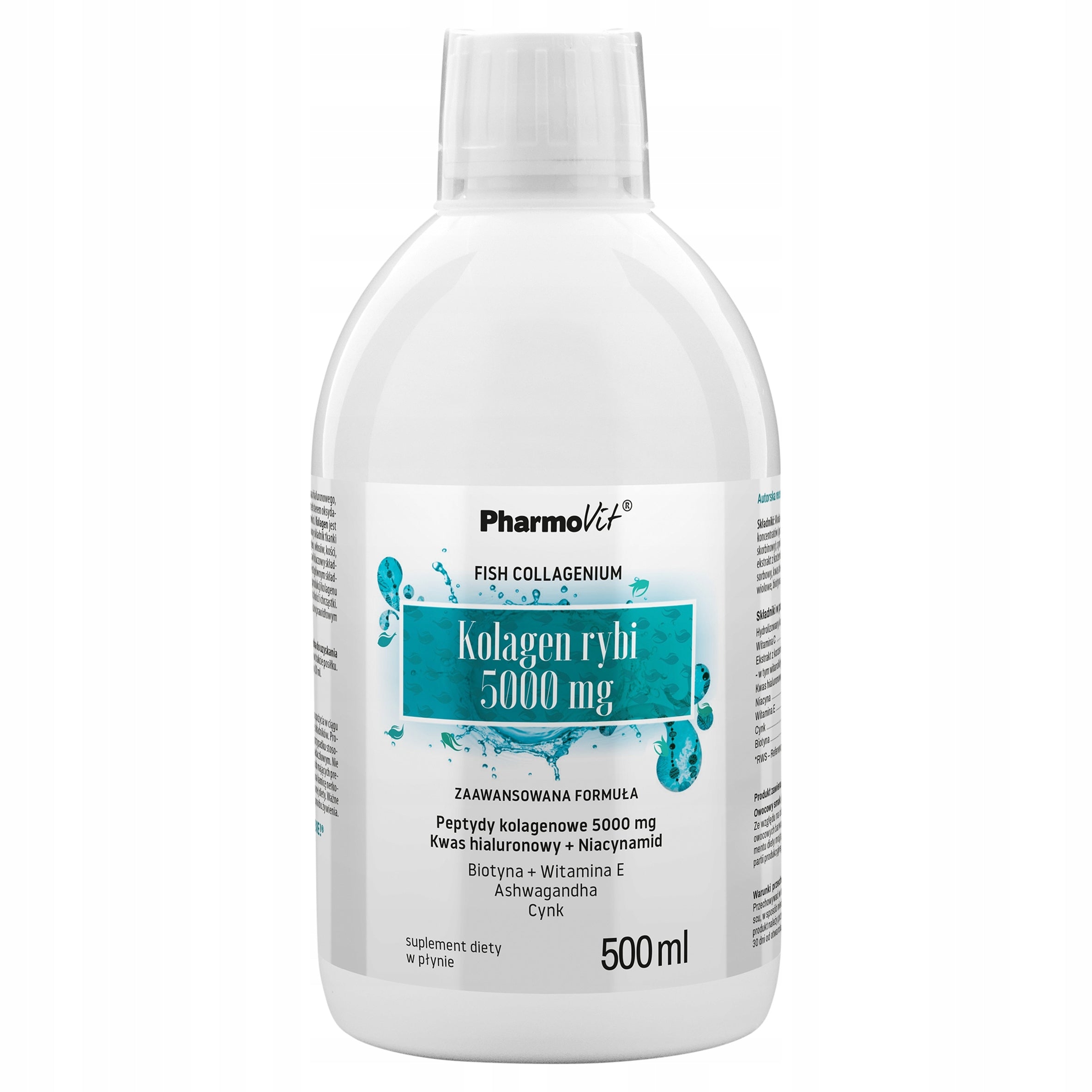 PHARMOVIT FISH COLLAGEN 5000 mg 500 ML BONE JOINTS BIOTIN HYALURONIC ACID EAN (GTIN) 5904703901587