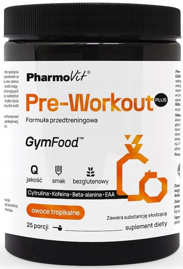 PHARMOVIT GYMFOOD PRE-WORKOUT PLUS 500g