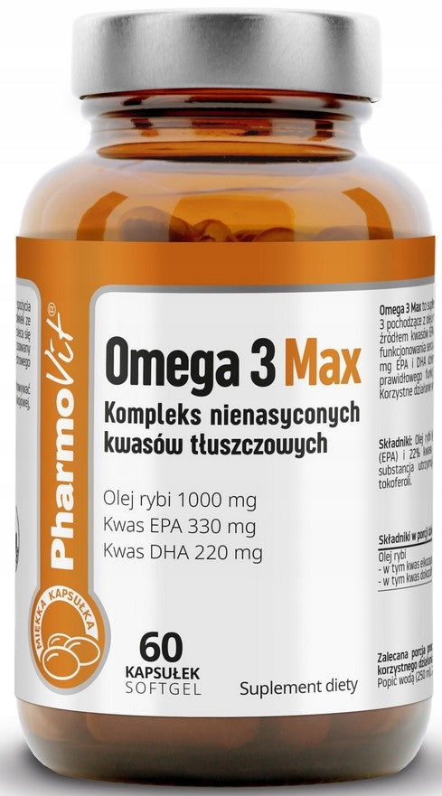 PHARMOVIT OMEGA 3 MAX 60k 1000 MG EPA DHA