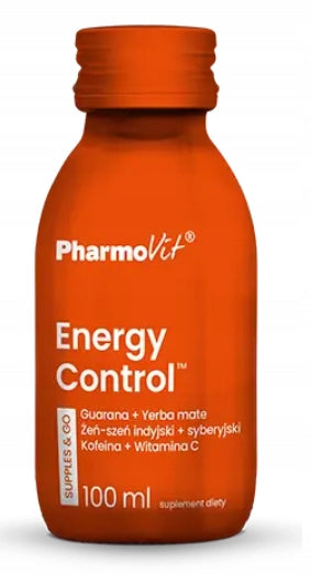 PHARMOVIT (SUPPLES & GO) - 2x SHOT ENERGY CONTROL GLUTEN FREE 100 ml Expiration date at least 1 month from the date of purchase