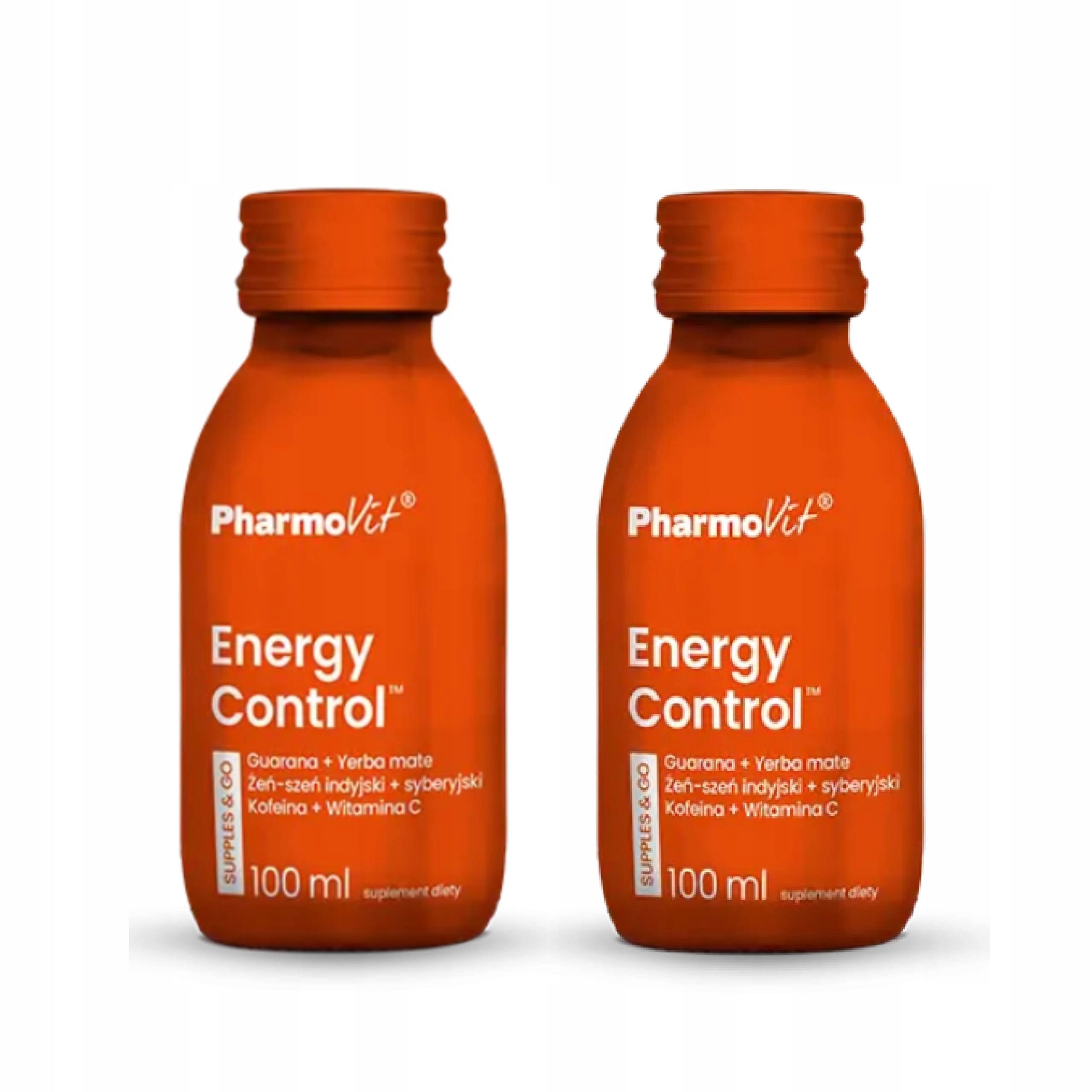 PHARMOVIT (SUPPLES & GO) - 2x SHOT ENERGY CONTROL GLUTEN FREE 100 ml