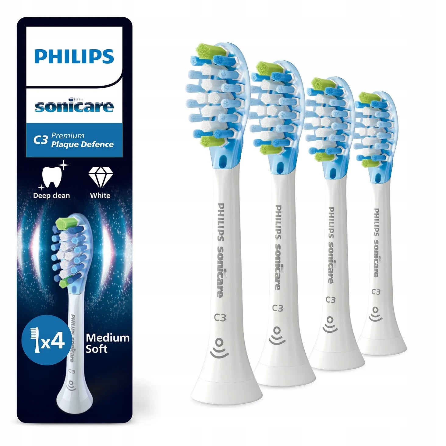 PHILIPS C3 Premium Plaque Def HX9044/87 tips - 4 pcs. white