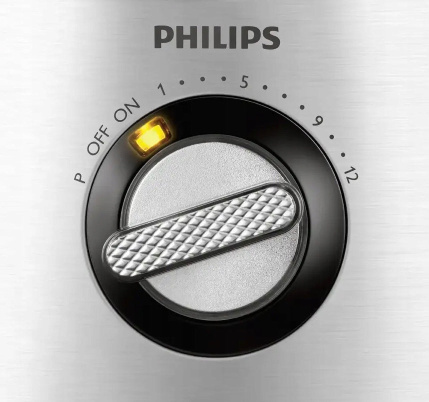PHILIPS FOOD PROCESSOR HR7778 BLACK WITH CUP BLENDER MIXER 1300W Brand Philips
