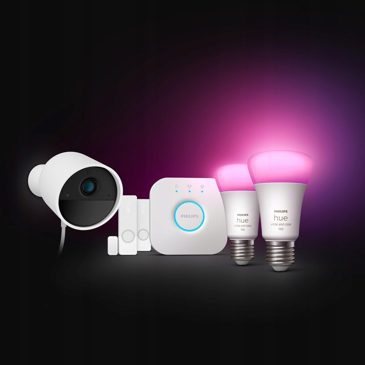 PHILIPS Hue Starter Kit Camera Sensors Lamp E27 Bridge Application Packaging status original