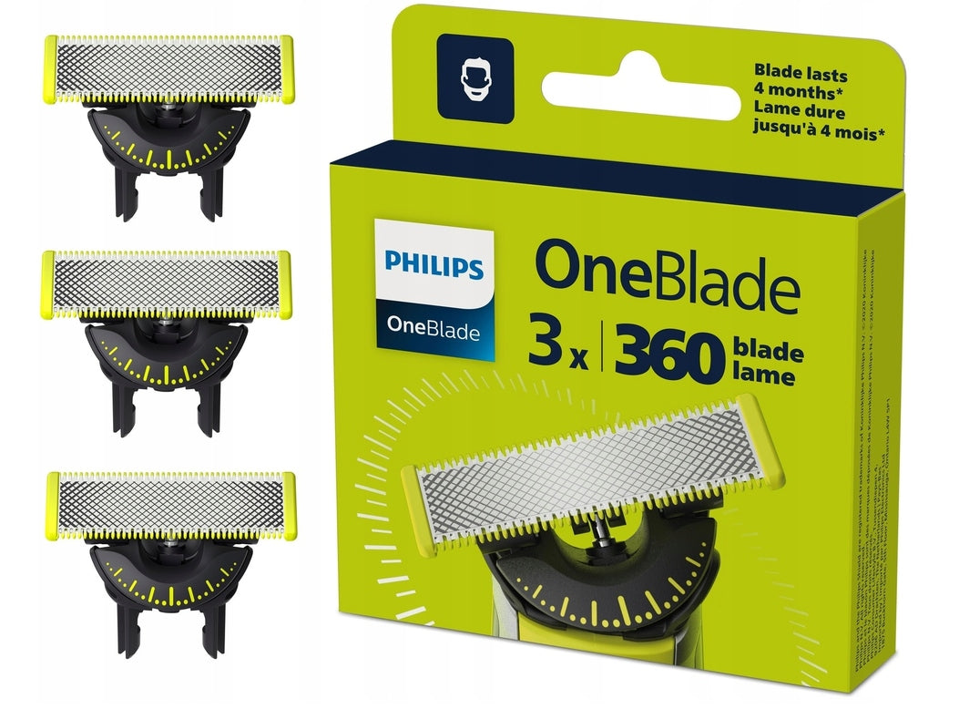 PHILIPS ONE BLADE 360 REPLACEMENT SHAVER BLADES QP430 x3 ORIGINAL