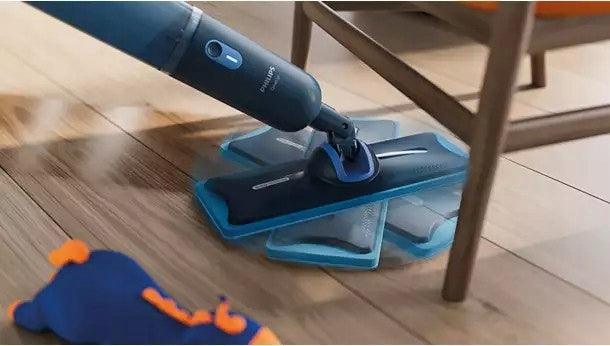 PHILIPS ONEUP SERIES 3000 ELECTRIC MOP FOR FLOORING WIRELESS ROTARY Dominant color blue