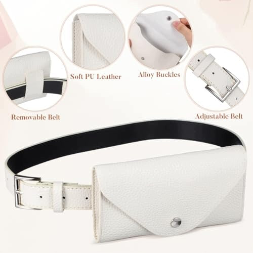 PHONE BAG BEIGE MINI WAIST STRAP ENVELOPE FOR WOMEN GIFT Manufacturer code Bez marki