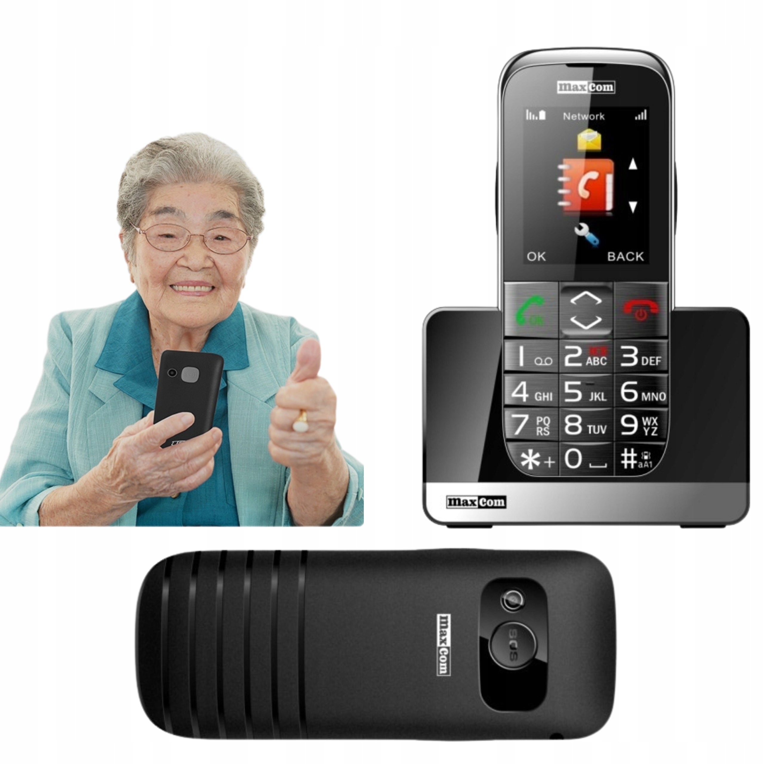 PHONE FOR SENIOR ELDERLY PERSON LOUD SIMPLE LARGE CELLULAR KEYBOARD Manufacturer code TELEFON KOMÓRKOWY DLA SENIORA OSOBY STARSZEJ