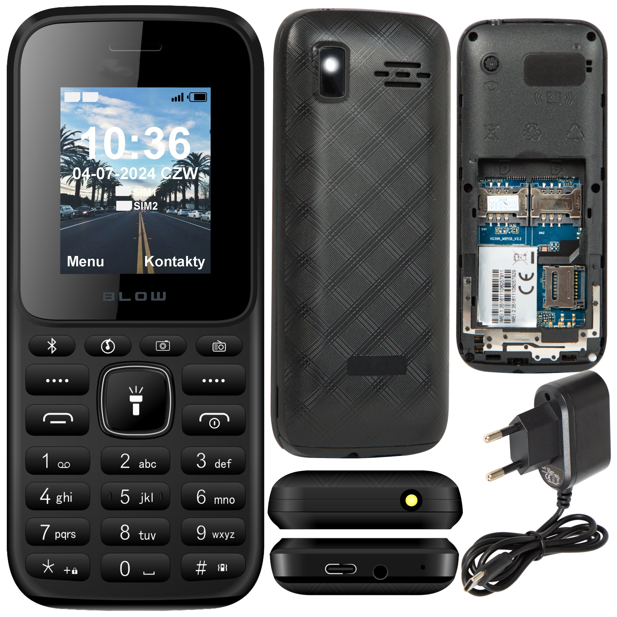 PHONE FOR SENIOR LOUD SIMPLE CAMERA FLASHLIGHT RADIO DUAL SIM BLUETOOTH