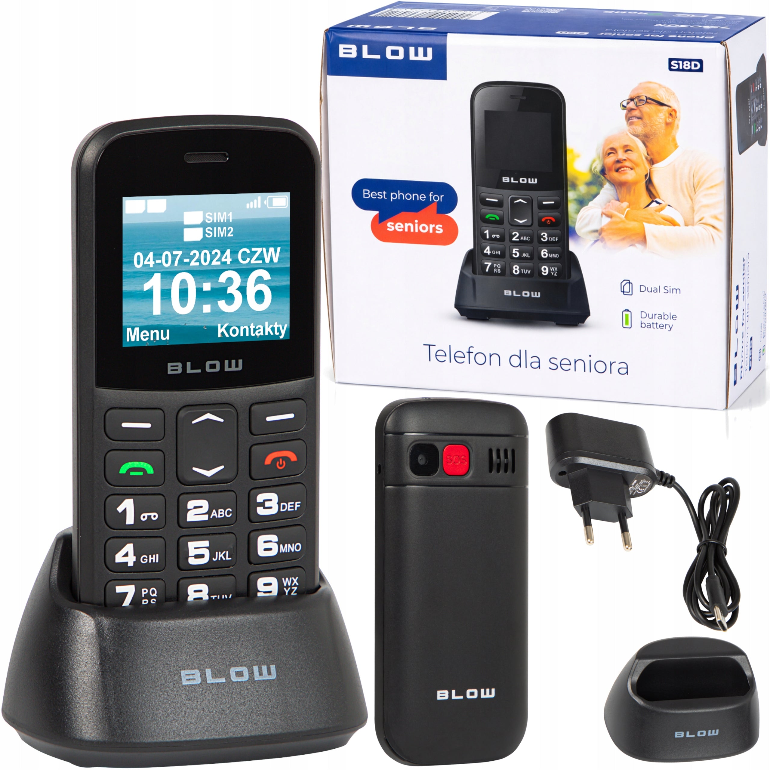 PHONE FOR SENIOR LOUD SIMPLE LARGE KEYBOARD SAUCE BLUETOOTH FLASHLIGHT