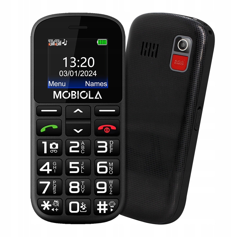 PHONE GSM MOBIOLA MB200 2G PHONE FOR SENIOR BLACK EAN (GTIN) 8594203271401